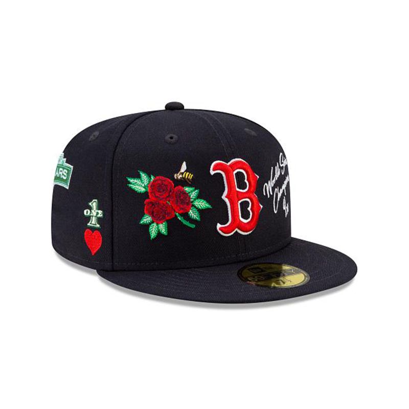 MLB Boston Red Sox Icon 59Fifty Fitted (GZS5845) - Blue New Era Caps